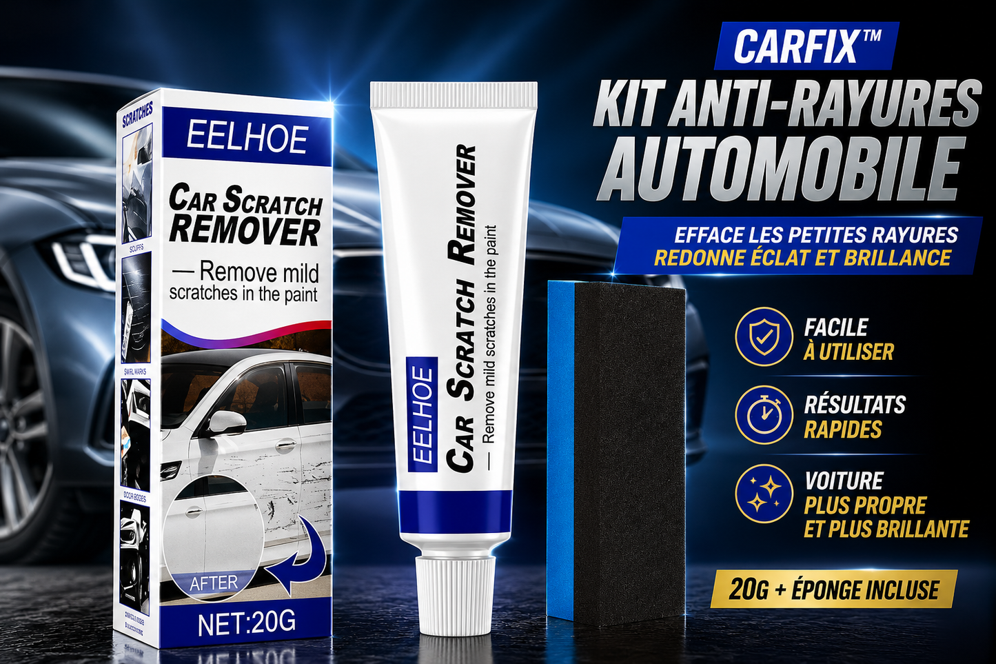 CARFIX™ — KIT ANTI-RAYURES AUTOMOBILE
